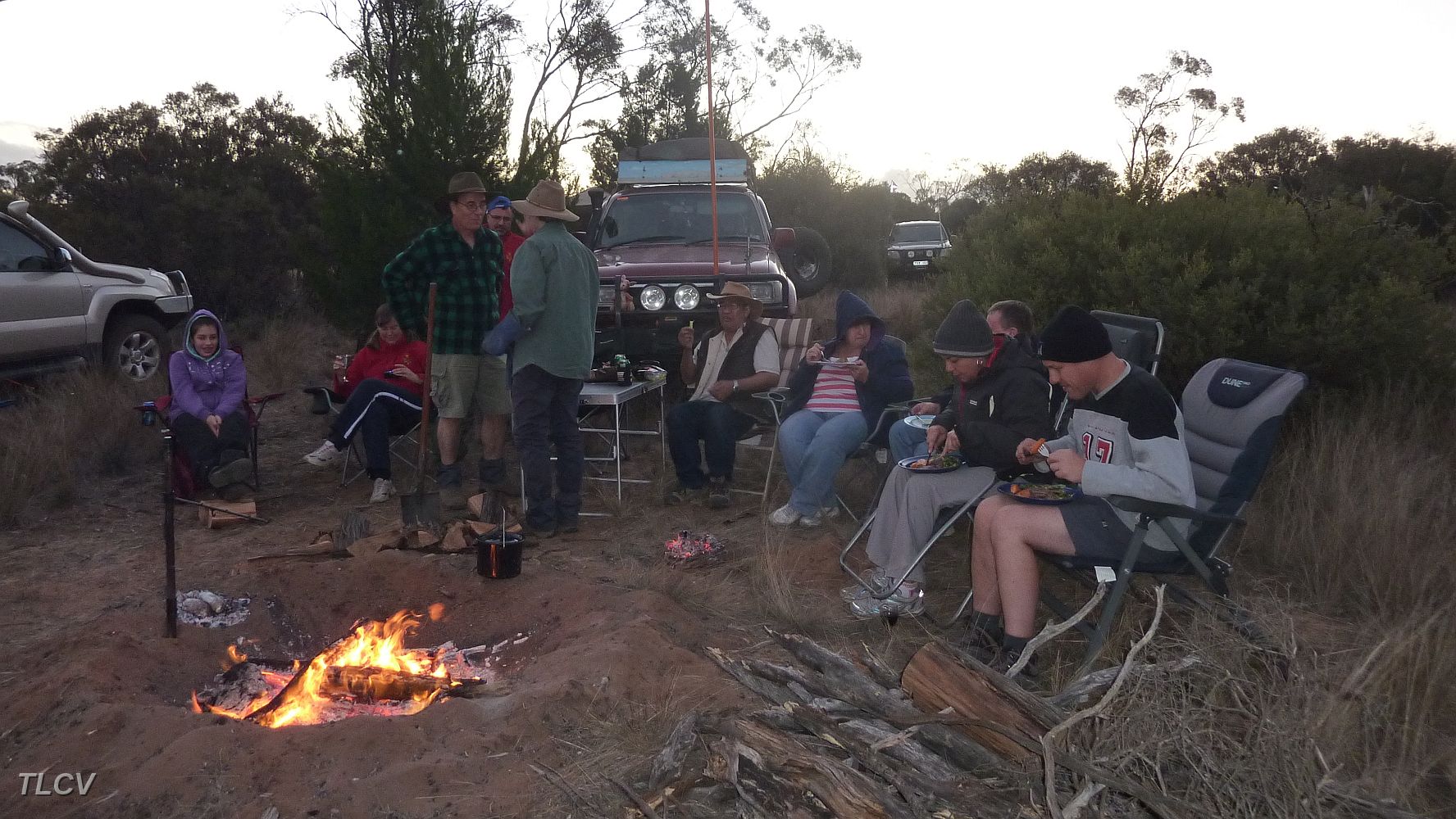 05-Happy hour at Milmed Swamp camp.JPG